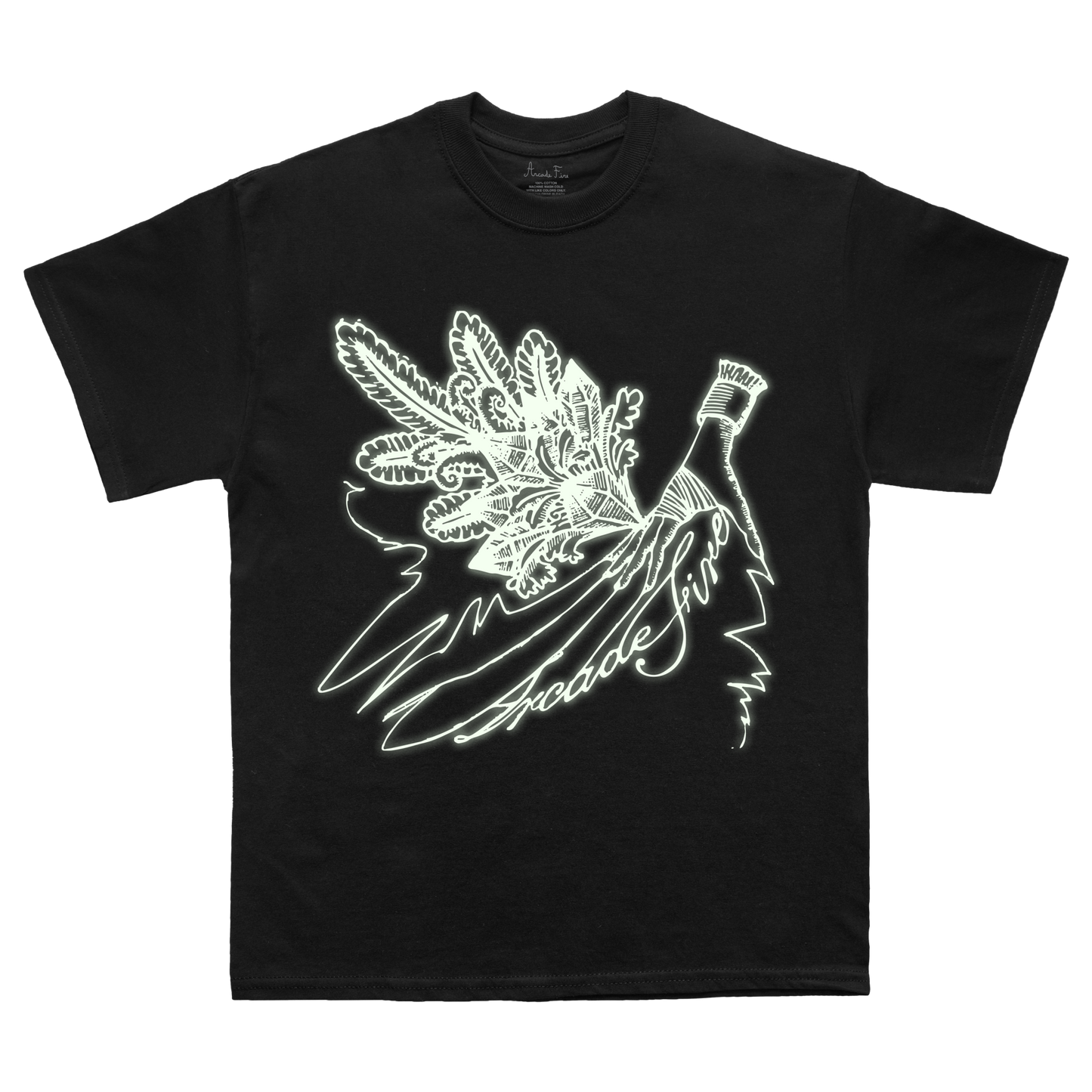 Arcade Fire Black Funeral Glow in the dark T-Shirt