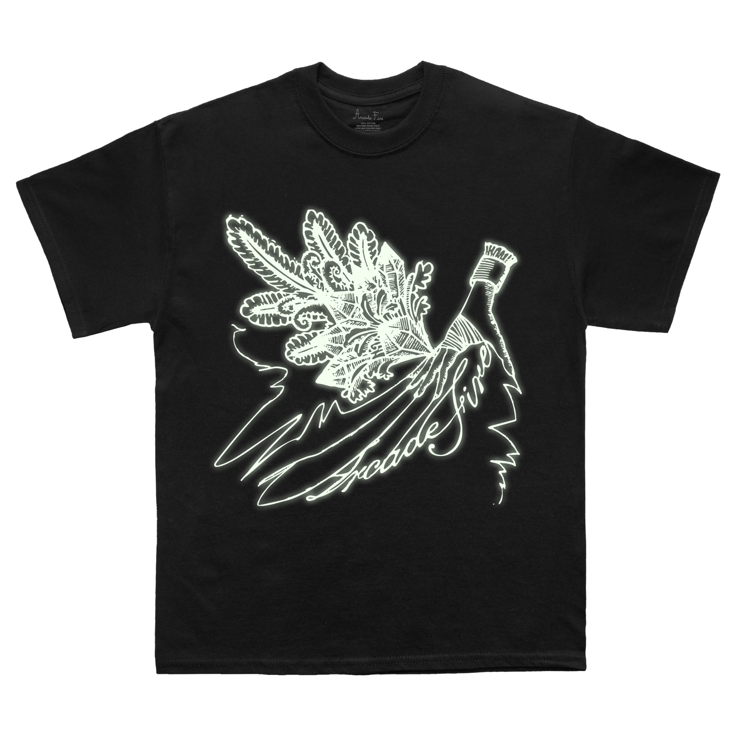 Arcade Fire Black Funeral Glow in the dark T-Shirt